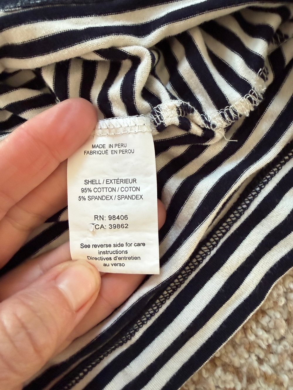 Theory Womens Cherry Striped Crew Neck Daytime T-Shirt Dress Blue White Size smP - Picture 4 of 6